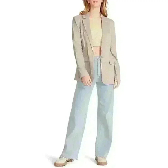 NEW! Steve Madden Women's S Harlow Houndstooth Plaid Blazer NWT $99 - Picture 5 of 5